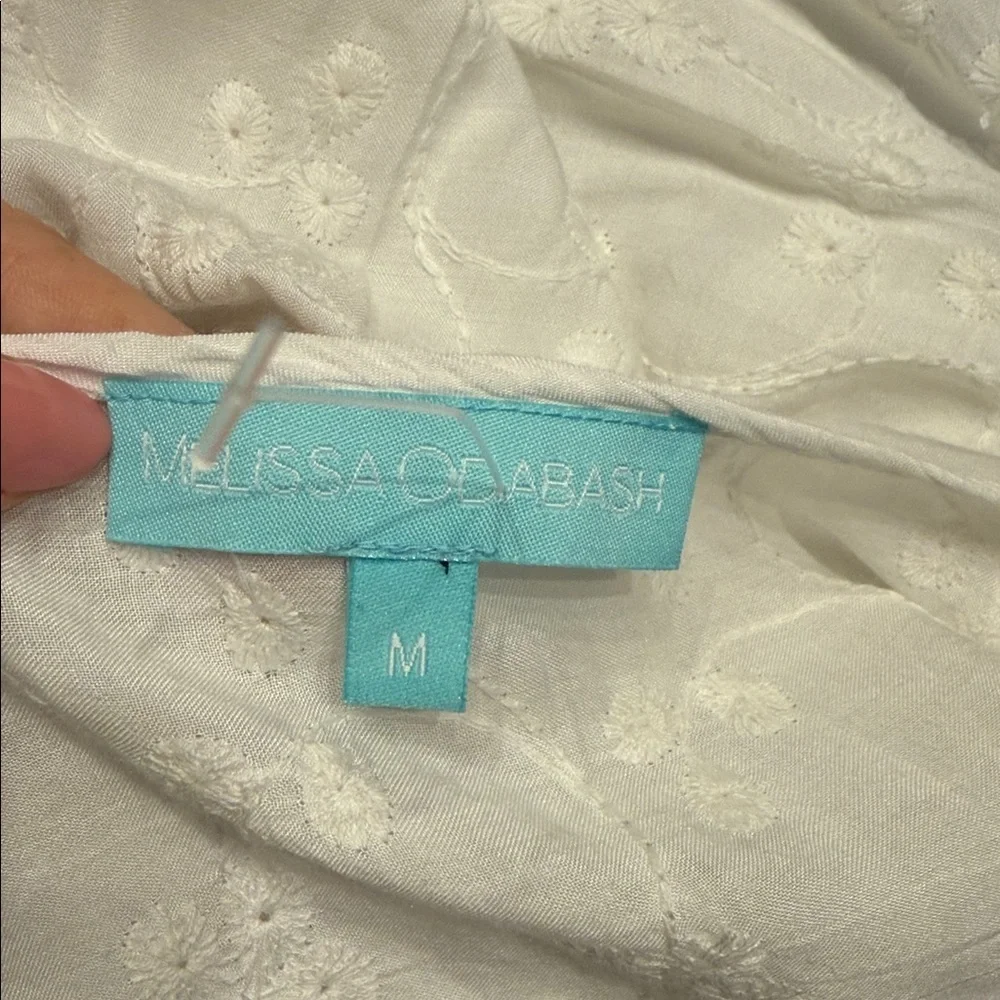 Melissa Odabash White Long Sleeve Dress m - Picture 4 of 7